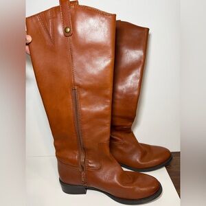 Elegant Brown Leather Knee-High Boots